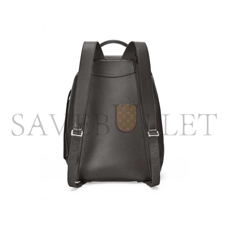 L0ew* grey leather flamenco backpack b411flkx01 (40*36*16cm)